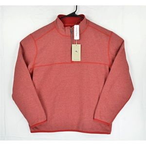 NWT Tommy Bahama Sport Bahama Blitz 1/2 zip Fleece Pullover Chili Pepper